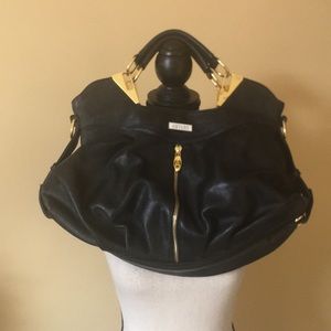Classic black and gold purse